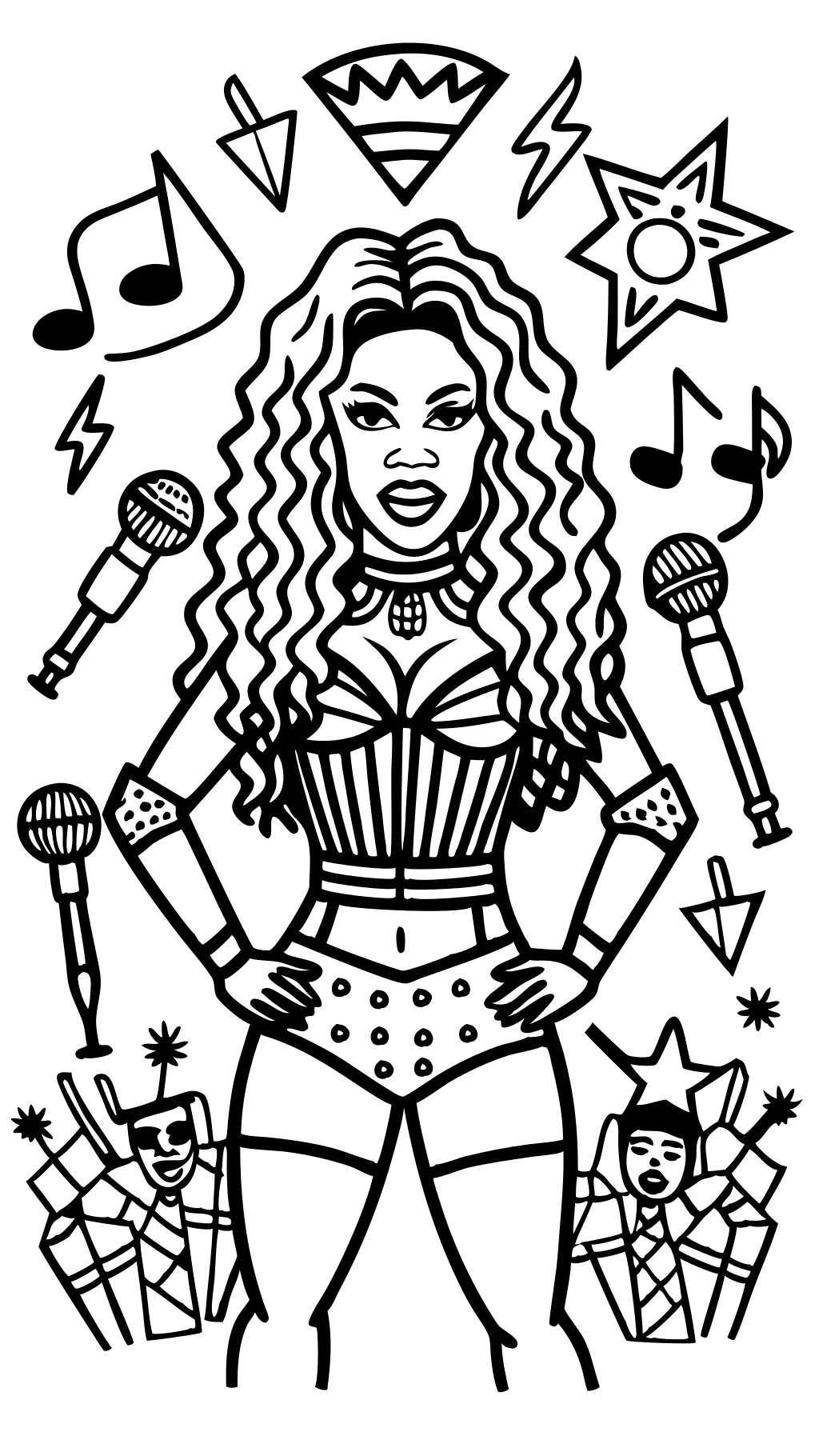 pages à colorier Beyonce